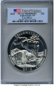 yellowstone 5 oz coin for sale