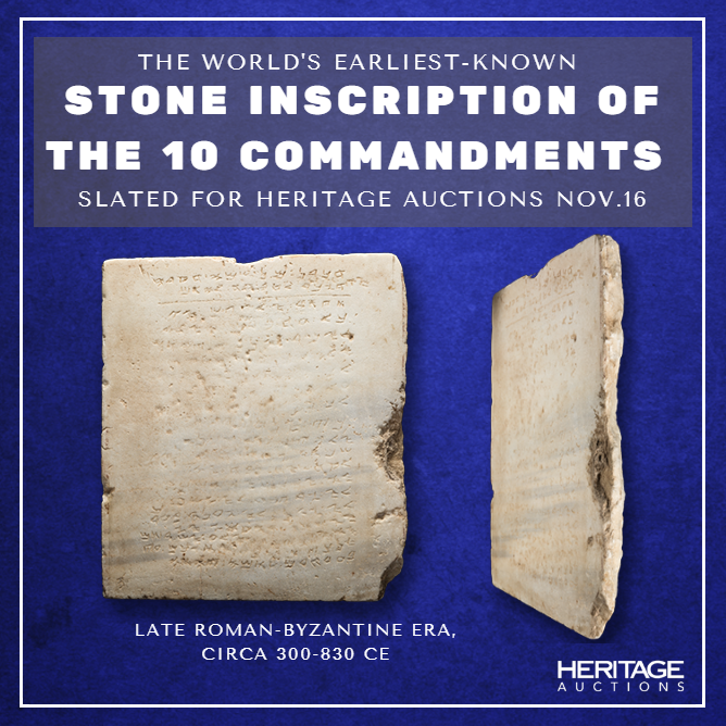 Earliest-known-10-commandments-for-sale-at-heritage-auctions