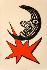 Alexander Calder Moon and Red Star, circa 1970