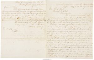 'TERMS OF SURRENDER' LETTERS SIGNED BY CONFEDERATE GENERAL ROBERT E. LEE.