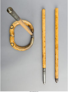 A Faux Painted Field Seat Walking Stick, early 20th century