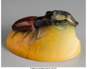 Almeric Walter Pate-de-Verre Beetle Paperweight by Henri Bergé