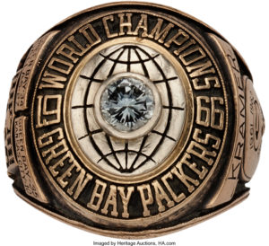 1966-67 Green Bay Packers Super Bowl I Championship Ring Presented to Jerry Kramer