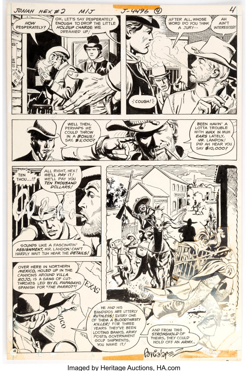 José Luis García-López Jonah Hex #2 Story Page 4 Original Art (DC, 1977)