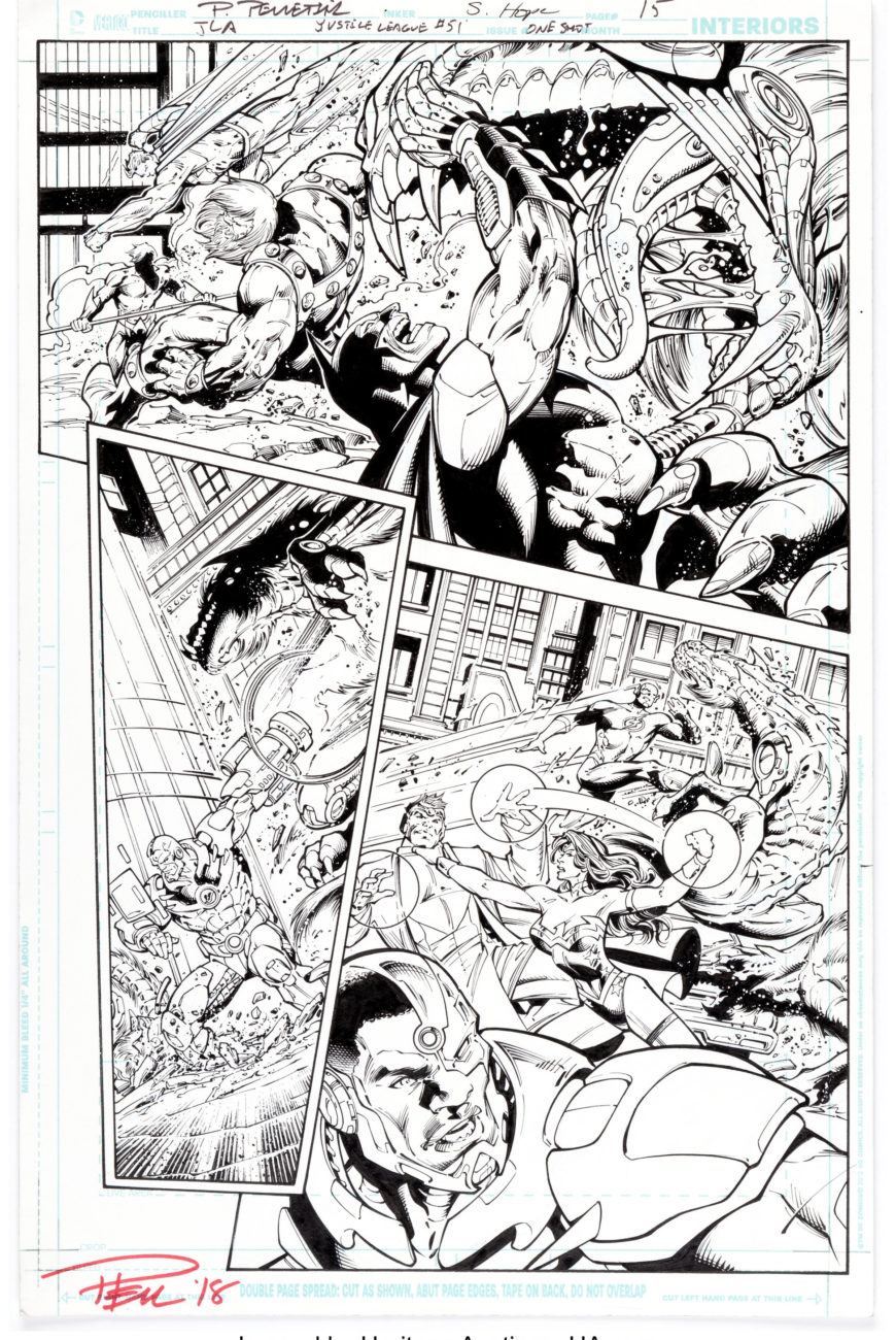 Paul Pelletier and Sandra Hope Justice League #51 Story Page 15 Original Art (DC, 2016)