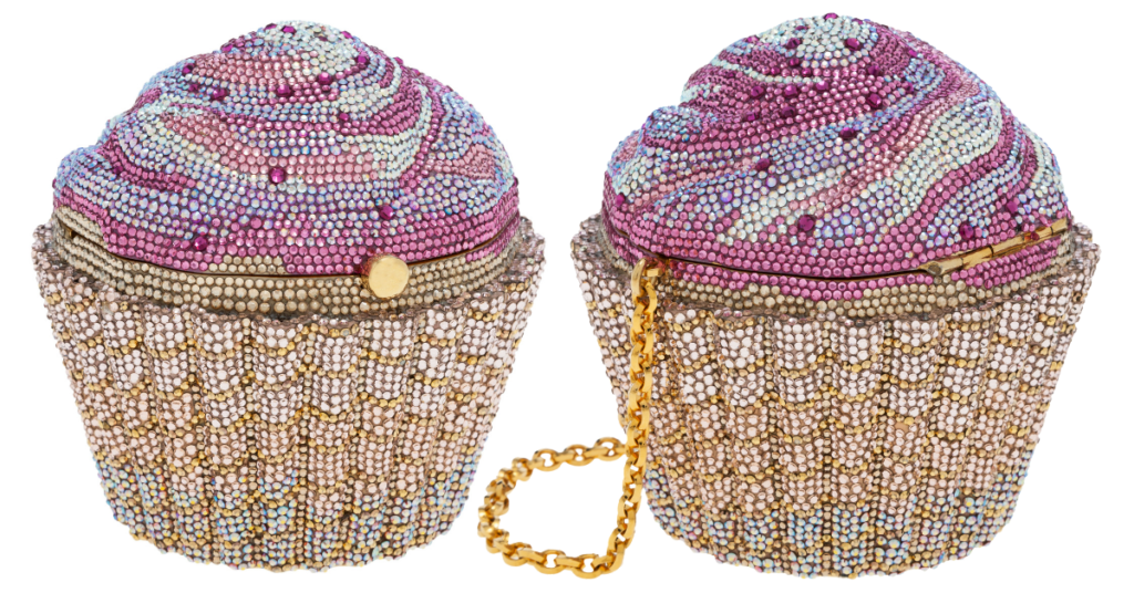 Judith Leiber cupcake minaudiere designer handbag