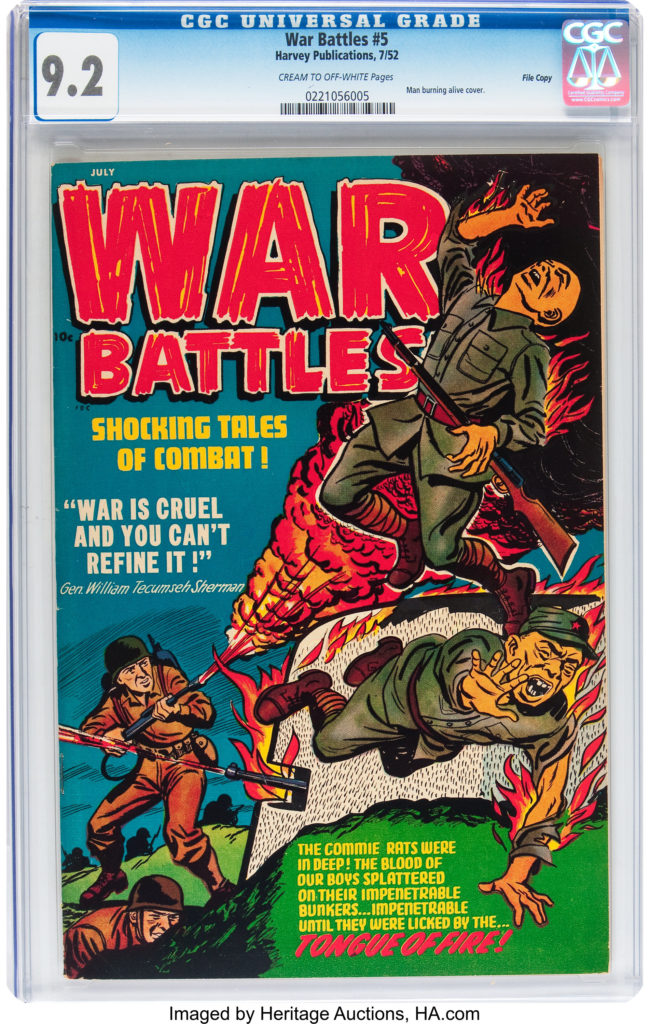 War Battles #5 File Copy (Harvey, 1952) CGC NM- 9.2 Cream to off-white pages