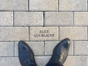 Alice Guy Blache brick in sidewalk