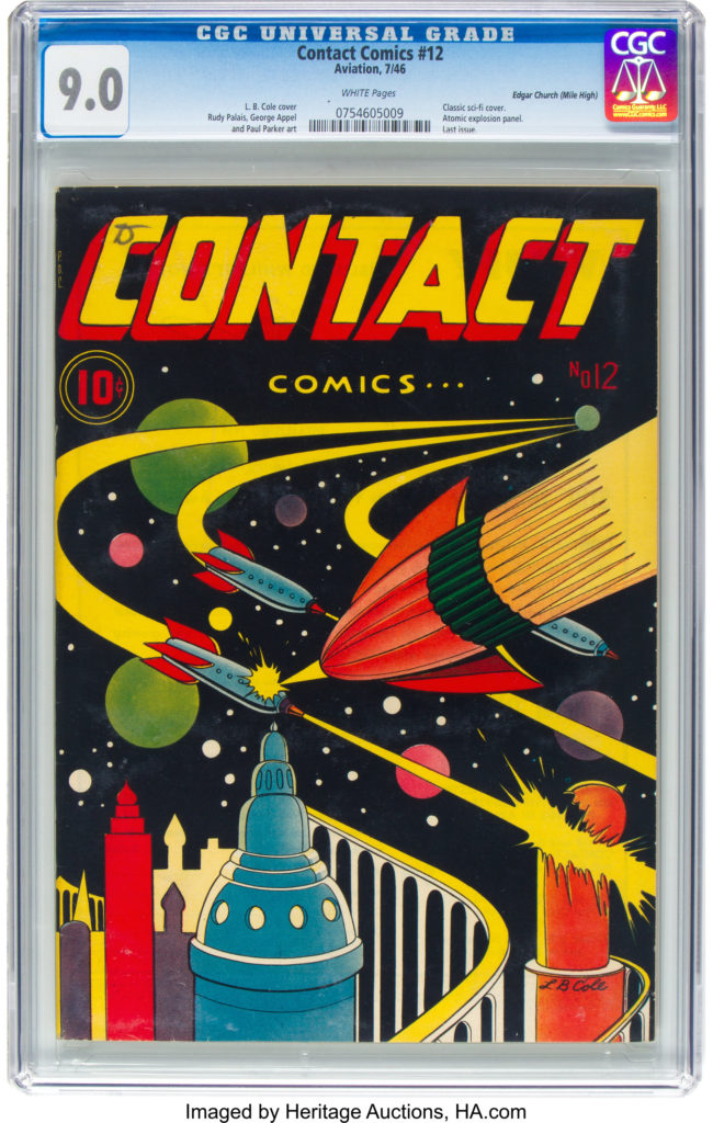 contact comic book cover