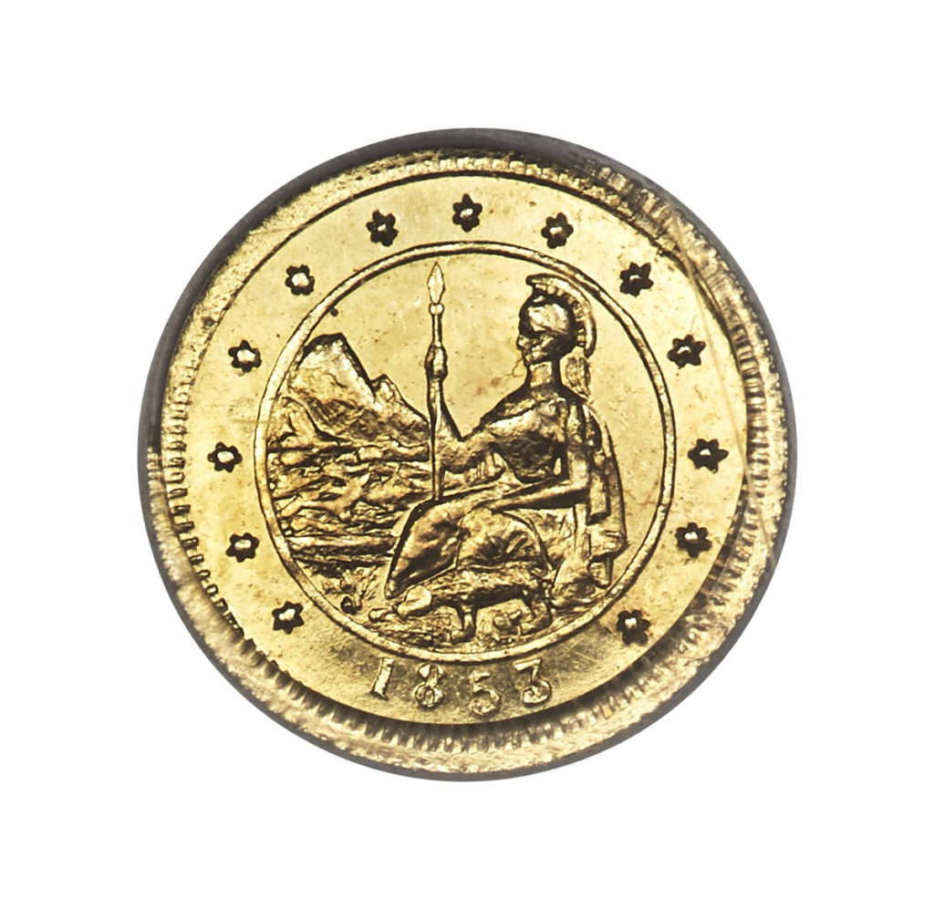 fractional California gold coin