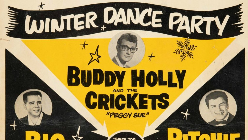 For first time a tour poster from Buddy Holly 1959 Winter Dance Party is up for grabs