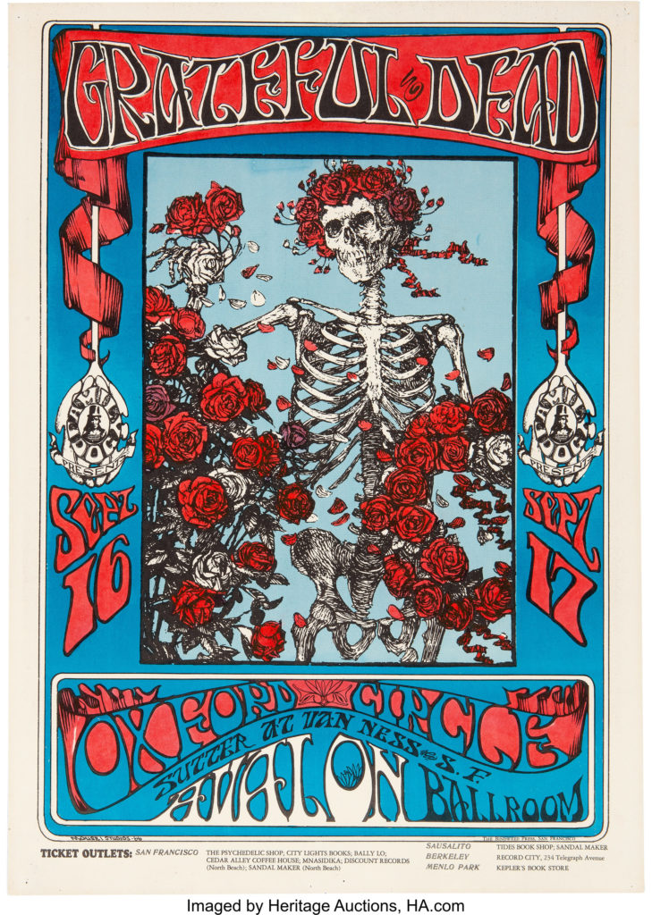 Grateful Dead Skeleton and Roses