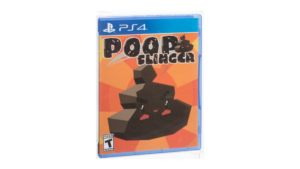 poop slinger graphic from video game box