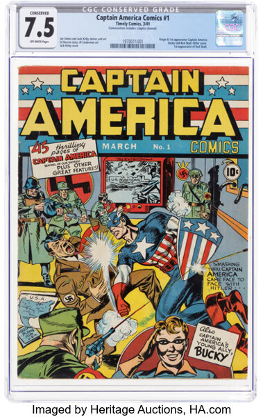 captain america comic book cover