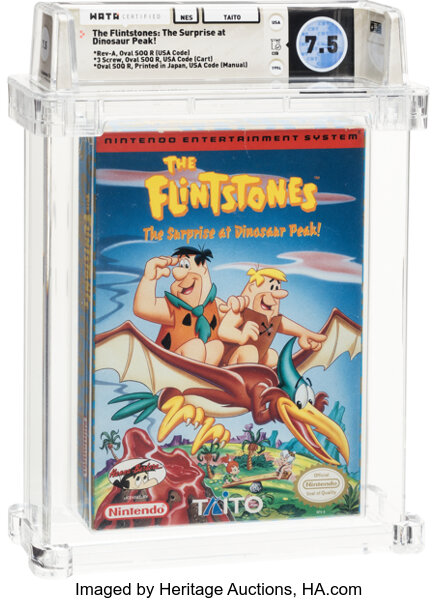 The Flintstones: The Surprise at Dinosaur Peak - Wata 7.5 CIB, NES Taito 1994 USA
