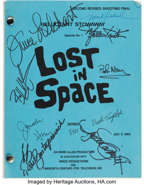 Lost in Space pilot script signed by cast